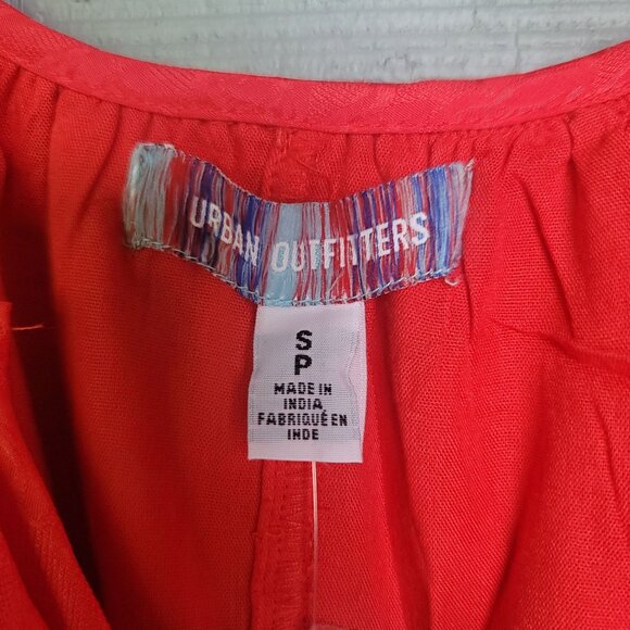 Urban Outfitters Rebecca Puffy Long Sleeve Mini Chiffon Red Dress. Size SP - Picture 5 of 7